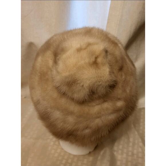 Vintage Mink Fur Hat Brown 22 in Circumference Classic Winter Wear - Picture 3 of 8